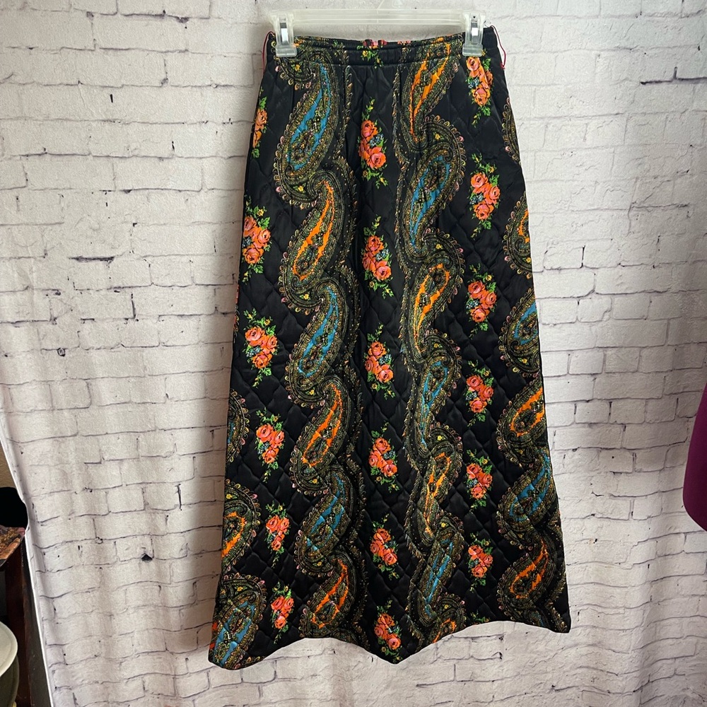 Loungewear by Danville size small quilted maxi house skirt